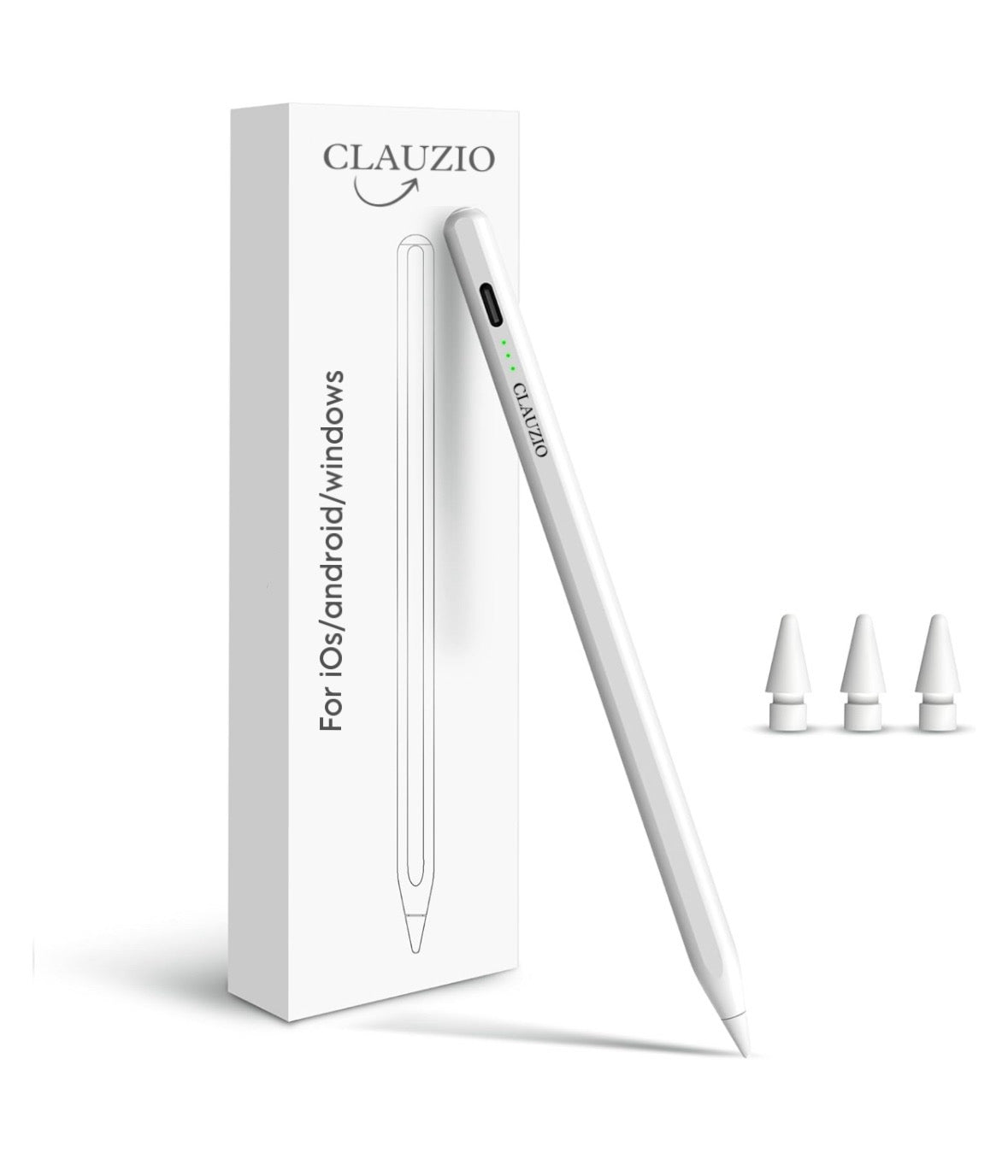 CLAUZIO Stylus Pen for Touch Screens – Universal Fine Point iPad Pencil with Magnetic Adsorption, Compatible with iPhone, iPad, Samsung, Android, Tablets & More