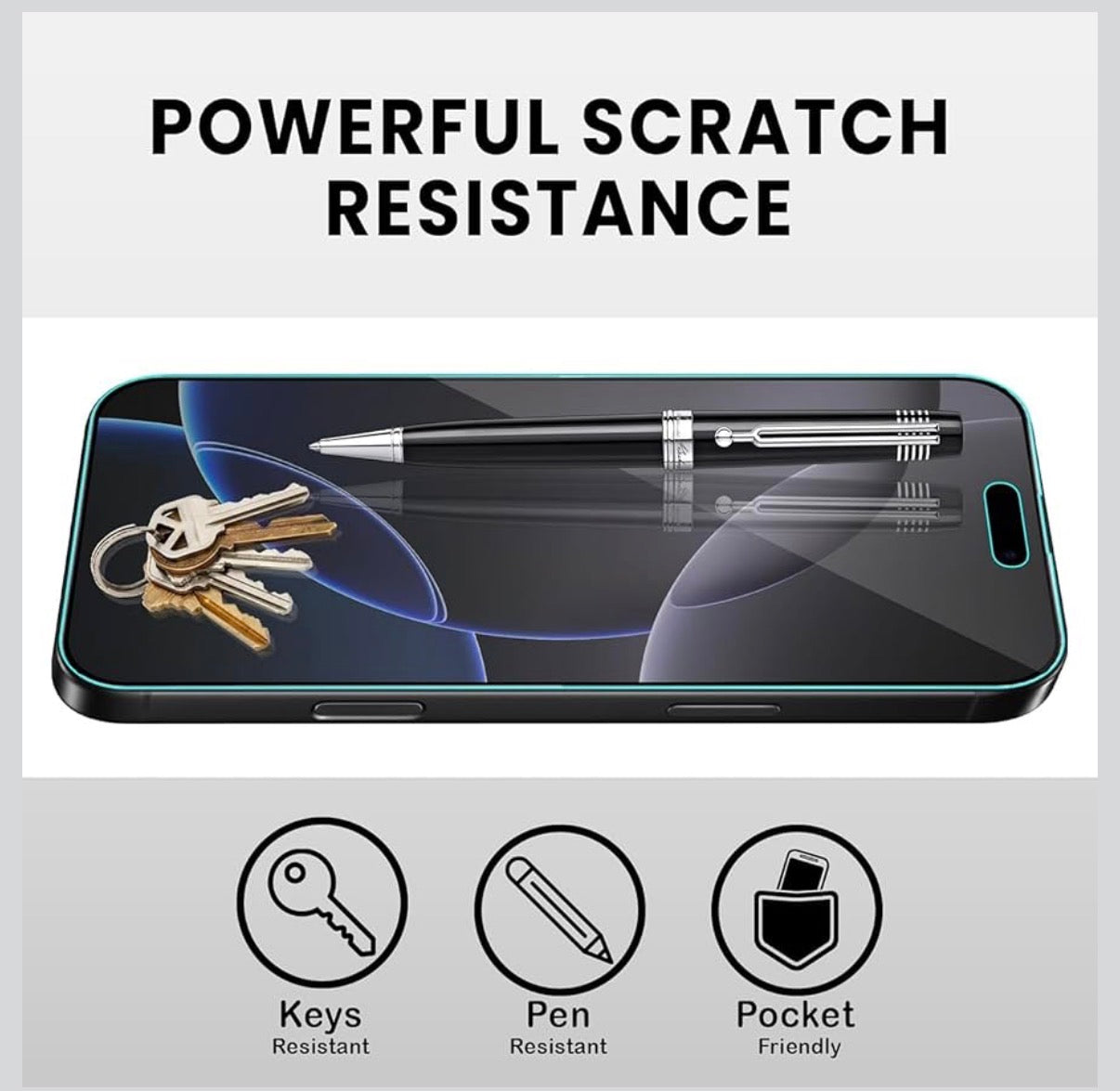 CLAUZIO Screen Protector for iphone 16/16pro - Military-Grade Tempered Glass | Edge-to-Edge Coverage | Case Friendly |Anti-Scratch | Bubble-Free | Gorilla Glass | HD Clarity | Easy Installation