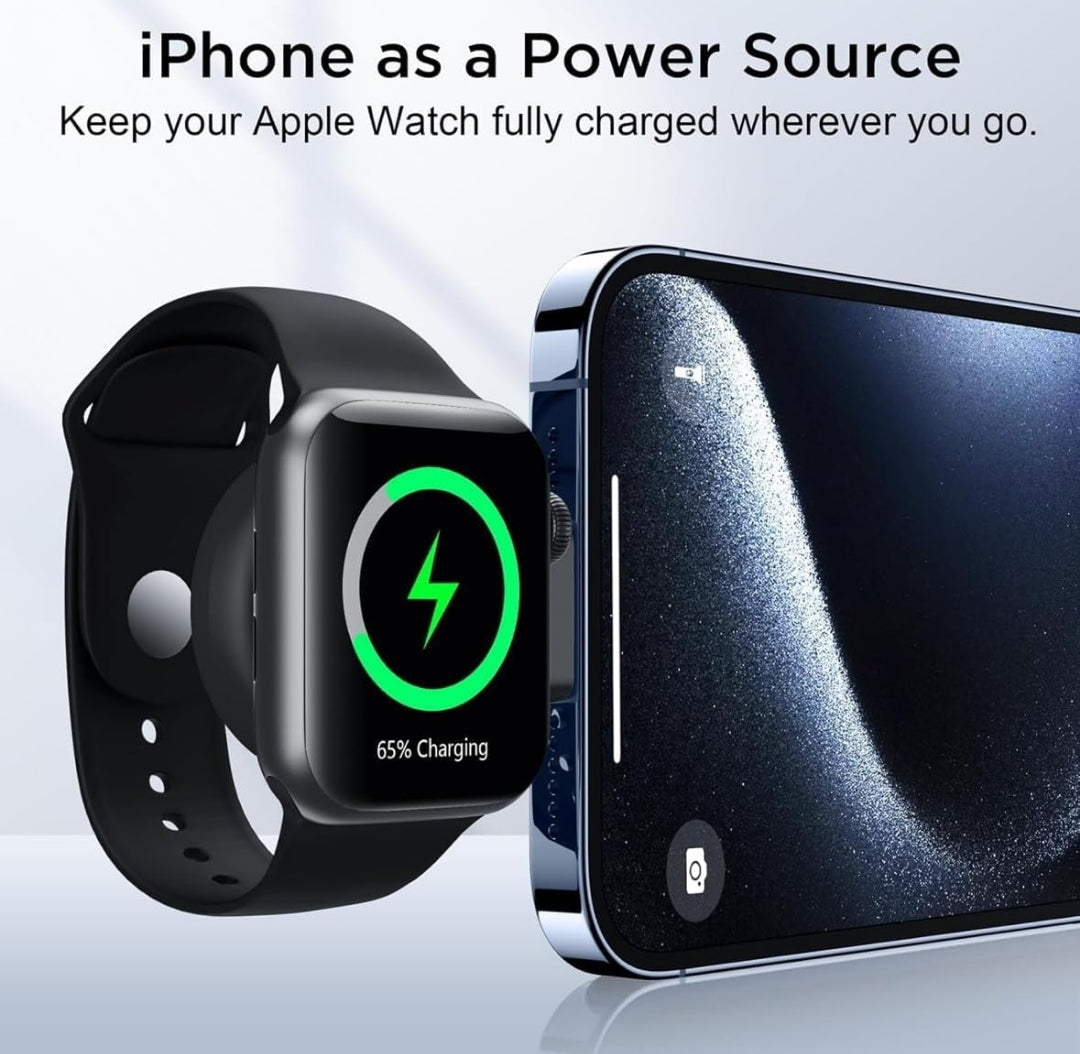 Apple Watch Magnetic Portable iWatch Charger USB C Fast Wireless Charging Travel Watch Charger for iWatch Ultra2/Ultra/SE2/SE Series 10/9/8/7/6/5/4/3/2/1 (Black)