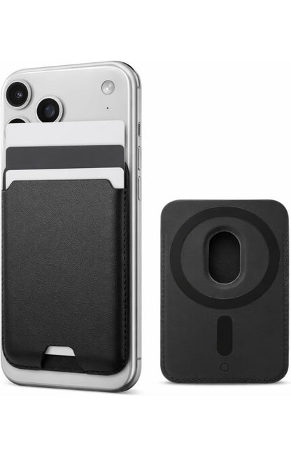 Magnetic Wallet for iPhone 17/16/15/14/13/12 Series Pro & Max | Slim 5-Card Holder Phone Wallet | Strong Magnetic Back Card Holder | Detachable Card Holder Case Accessory (Black)