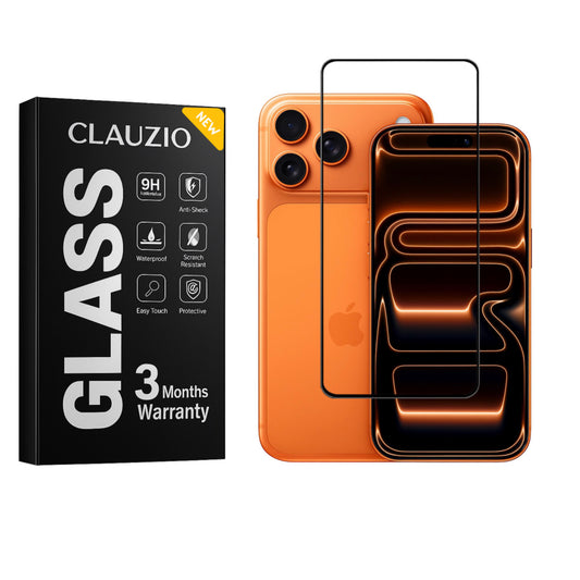 CLAUZIO Screen Protector for iphone 17/17pro - Military-Grade Tempered Glass | Edge-to-Edge Coverage | Case Friendly |Anti-Scratch | Bubble-Free | Gorilla Glass | HD Clarity | Easy Installation