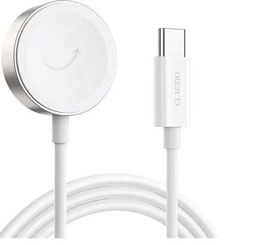 Apple Watch Magnetic Portable iWatch Charger Fast Wireless Charging Travel Watch Charger for iWatch Ultra2/Ultra/SE2/SE Series 10/9/8/7/6/5/4/3/2/1 (Cable Type-C)