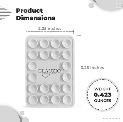 CLAUZIO Premium Silicone Suction Phone Case for Phone Mount, Phone Mount Suction Cup, Suction Cup Phone Case for Hands-Free Toy Mirror Shower Phone Holder, Videos, and Selfies Phone Accessory (White)