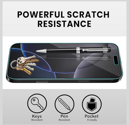 CLAUZIO Screen Protector for iphone 16/16pro - Military-Grade Tempered Glass | Edge-to-Edge Coverage | Case Friendly |Anti-Scratch | Bubble-Free | Gorilla Glass | HD Clarity | Easy Installation