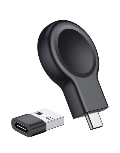 Apple Watch Magnetic Portable iWatch Charger USB C Fast Wireless Charging Travel Watch Charger for iWatch Ultra2/Ultra/SE2/SE Series 10/9/8/7/6/5/4/3/2/1 (Black)