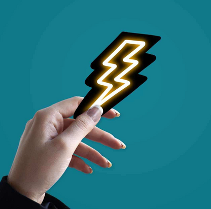 CLAUZIO Neon Lightning sticker