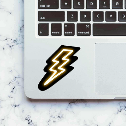 CLAUZIO Neon Lightning sticker