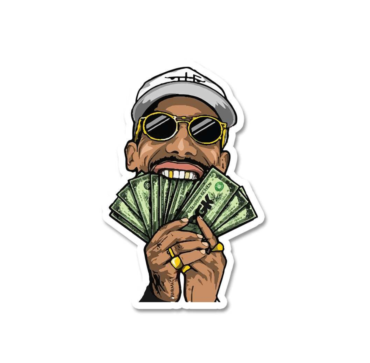 CLAUZIO Money in Mouth Sticker