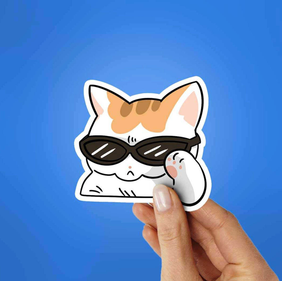 CLAUZIO Rizz Cat Sticker