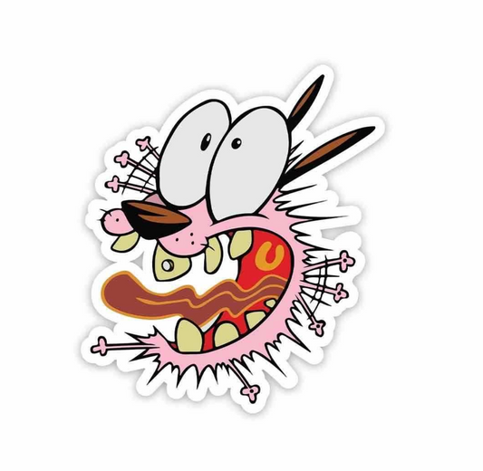 CLAUZIO Courage the Cowardly Dog sticker