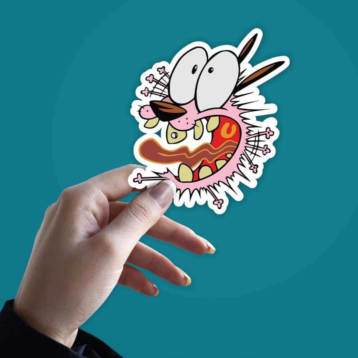 CLAUZIO Courage the Cowardly Dog sticker