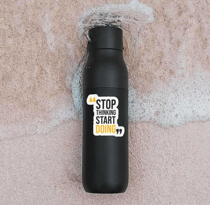 CLAUZIO Stop thinking start doing sticker