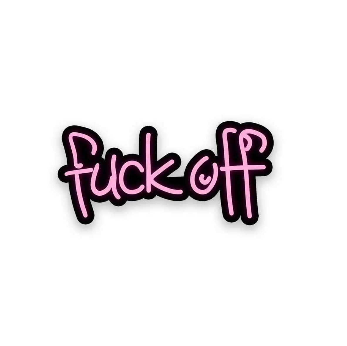 CLAUZIO Neon F*ck off Sticker