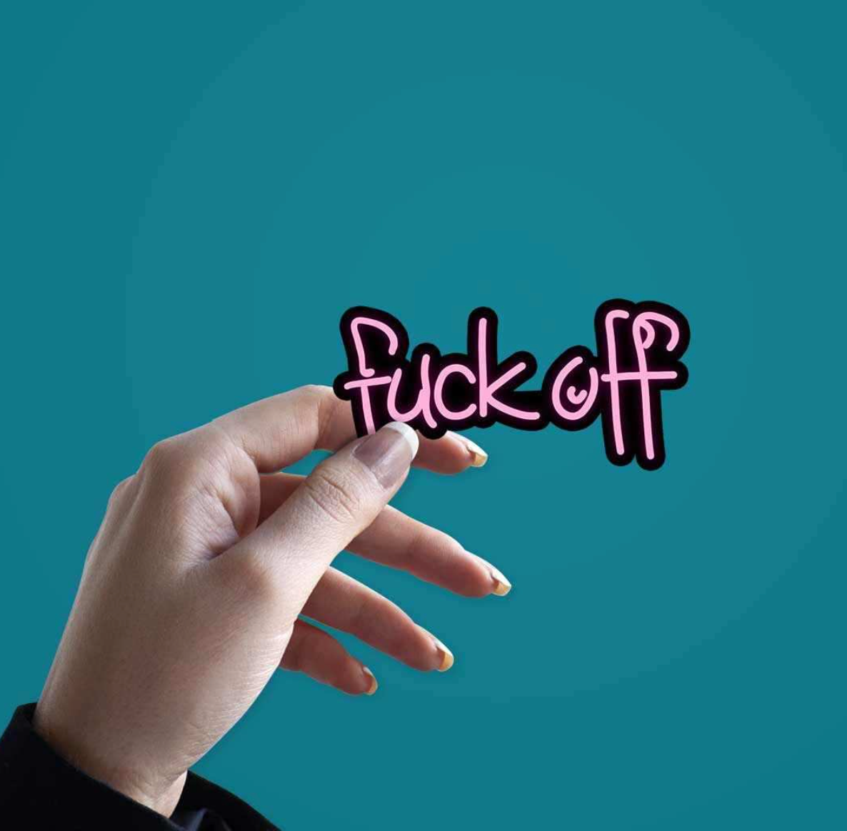 CLAUZIO Neon F*ck off Sticker