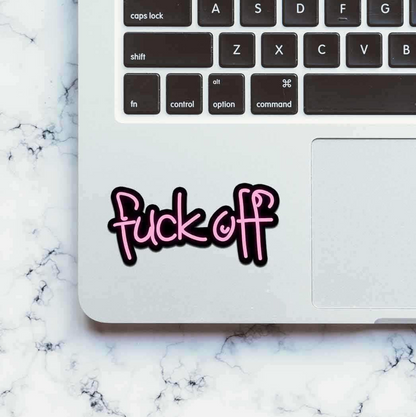 CLAUZIO Neon F*ck off Sticker