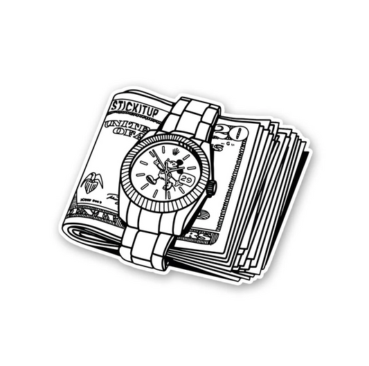 CLAUZIO Time is Money Sticker