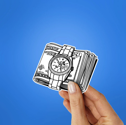 CLAUZIO Time is Money Sticker