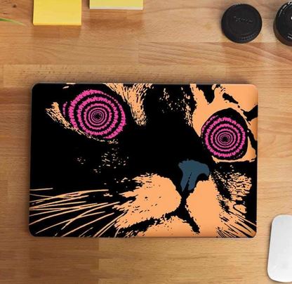 CLAUZIO Spiral Cat Eyes Laptop skin