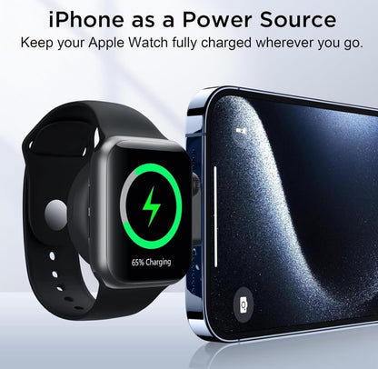 Apple Watch Magnetic Portable iWatch Charger USB C Fast Wireless Charging Travel Watch Charger for iWatch Ultra2/Ultra/SE2/SE Series 10/9/8/7/6/5/4/3/2/1 (Black)