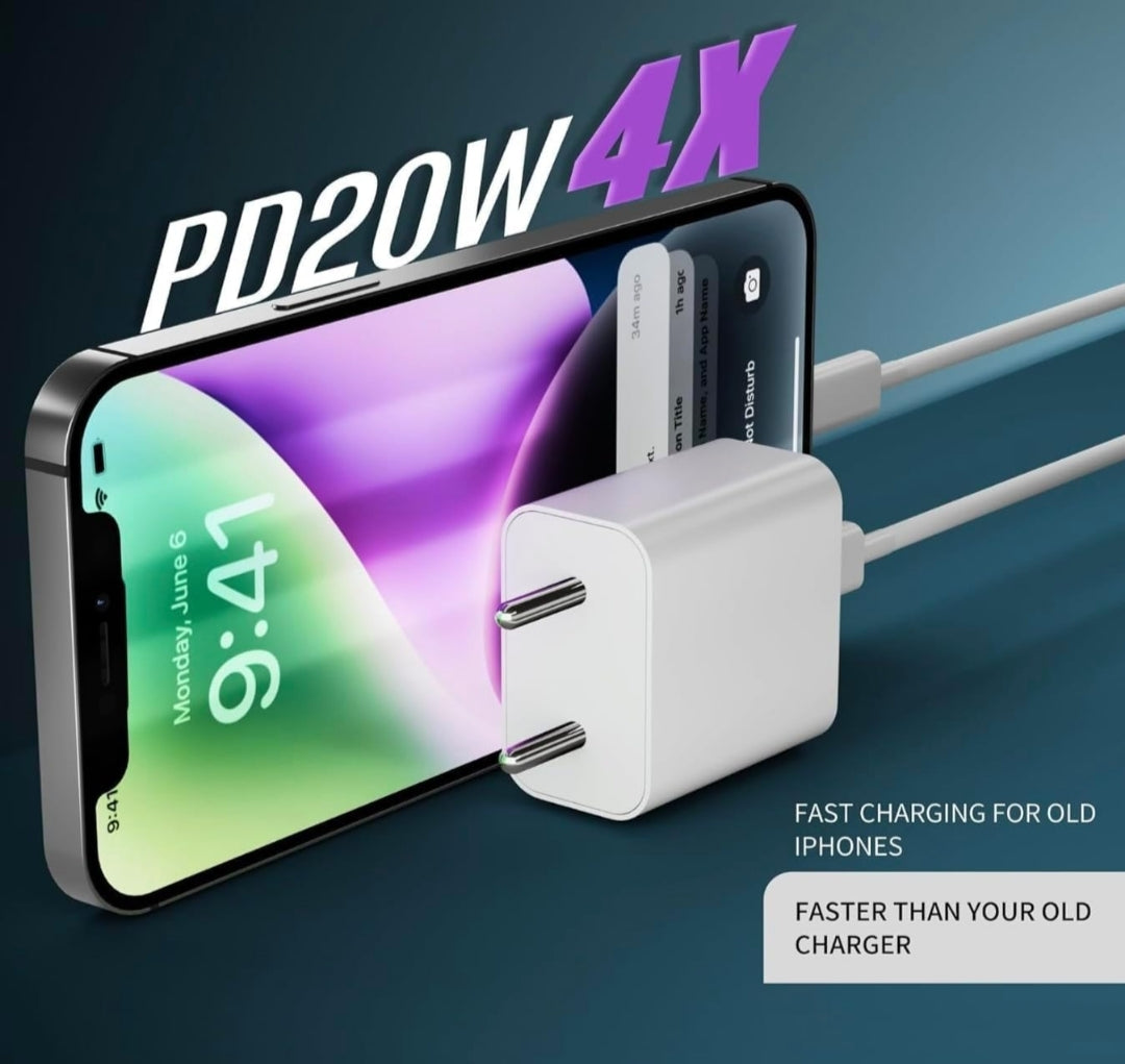 20W Type C Adapter [MFi Certified,2 Yrs Warranty] Compatible for iPhone 17 Air/17 Pro & Pro Max/iPhone 16/16e/16 Plus/16 Pro & Pro Max,15/14/13/12/11 Series with PD Fast Charging Adaptor (1)
