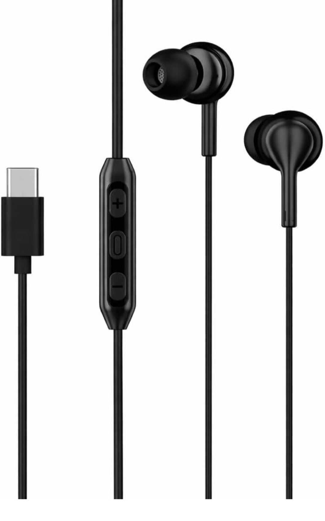 MFI 100 C Wired Headphones Earphones with Type-C Jack, in-Line Microphone, in Ear, 10Mm Drivers, Signature Sound, Integrated Controls & Multi-Os Compatibility (Black) (CZ 100 Black)