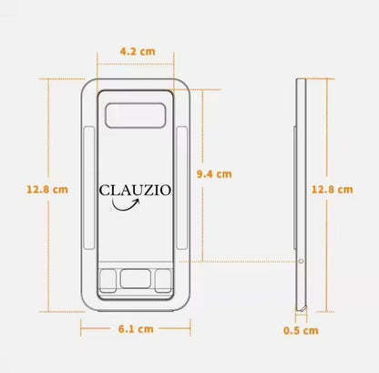Smart Mobile Stand, Foldable Tabletop Phone Stand for Table, Multiple Height & Angle Adjustments, Stable Metalic Round Base with Silicon Pad, Compatible with All Smartphones
