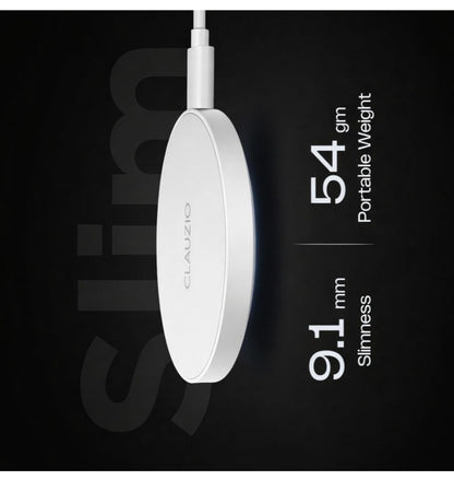 15W Qi2 Fast Wireless Charger with Magnetic Compatibility | Includes Magnet Ring for Non-Magnetic Phones | Universal Qi Charging for iPhone & Android | Sleek Compact Design