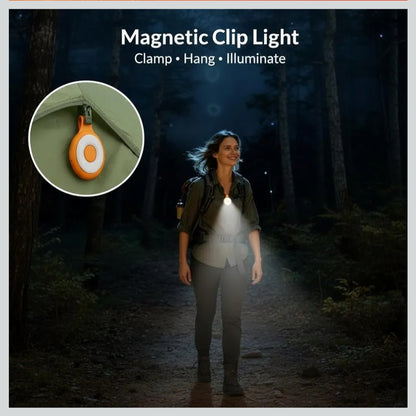 CLAZUIO Magnetic LED Selfie Light with Mag-Safe Compatibility, Portable LED Ring Light Included Adhesive Ring for iPhone 17pro Ideal for Selfies, Photography,Zoom & Video Calls (Orange)