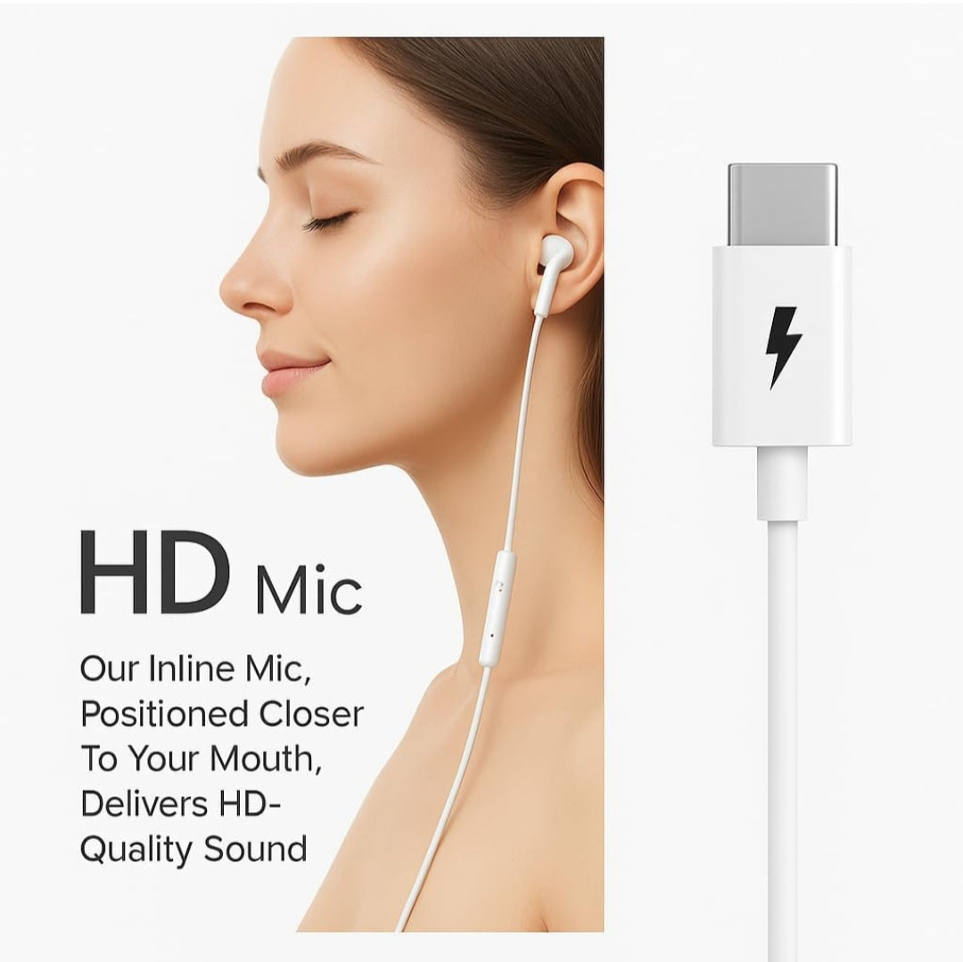 MFi Certified Lightning Wired Earphones, in-Ear Headphones with Microphone & Volume Control for iPhone 14/13/12/11/SE/X Series (Type C)