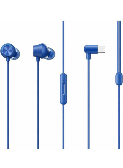 MFI 100 C Wired Headphones Earphones with Type-C Jack, in-Line Microphone, in Ear, 10Mm Drivers, Signature Sound, Integrated Controls & Multi-Os Compatibility (Black) (CZ 199 Blue)
