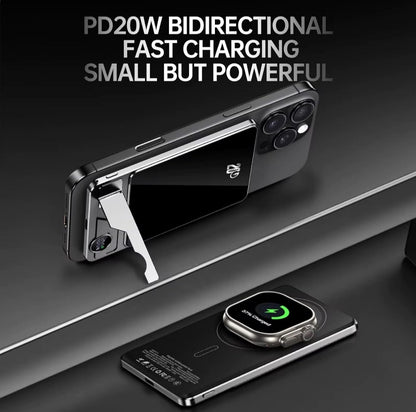 Magnetic Wireless Charging Device, 20W Fast Charge, 5000 MAH Slim Portable Design for MagSafe Phones Supports in iPhone & Android